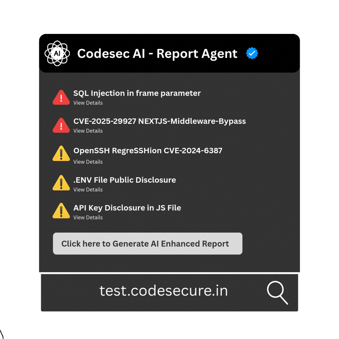 Automated security report agent